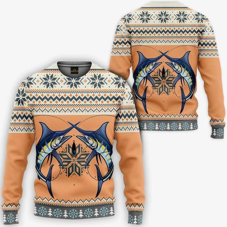 Marlin Fishing Christmas Ugly Christmas Sweater