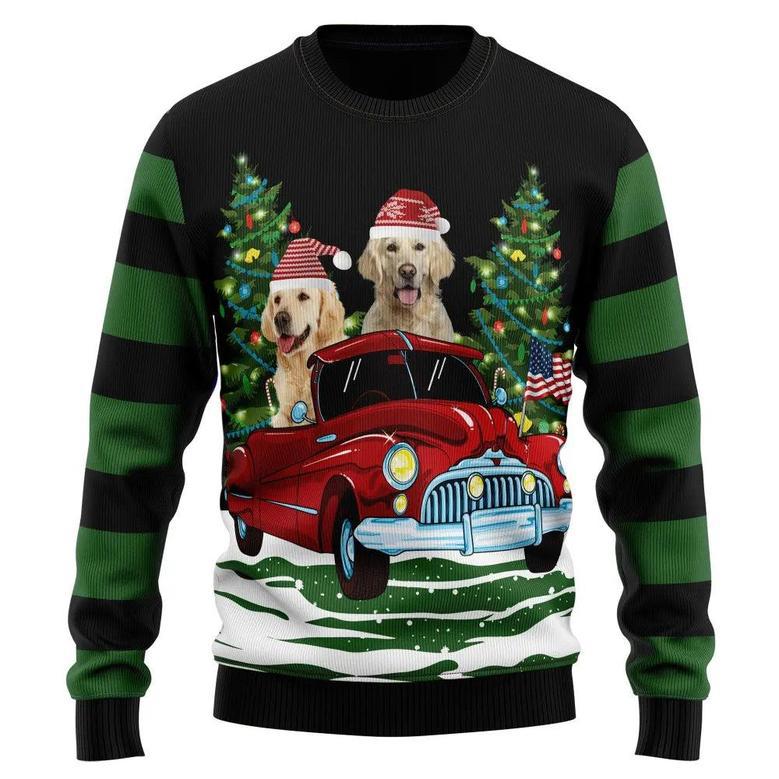 Merry Christmas Golden Retriever Ugly Christmas Sweater, Jumper