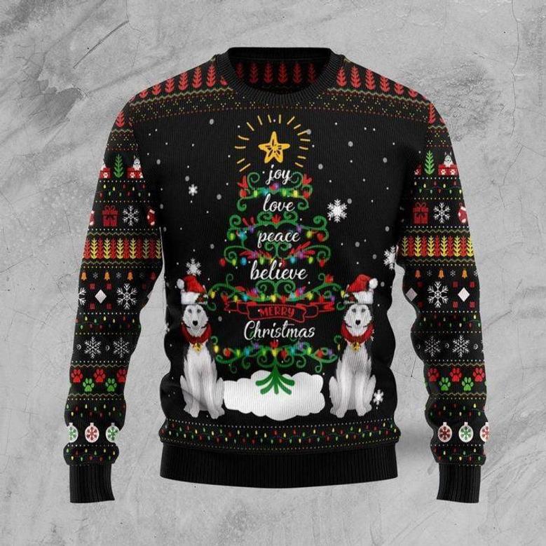 Merry Christmas Husky Ugly Christmas Sweater