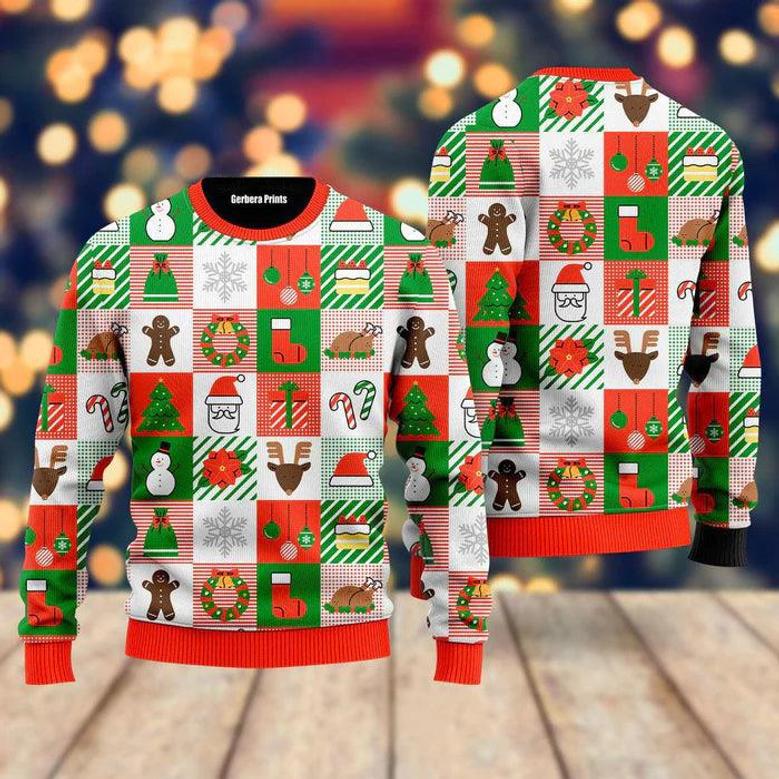 Merry Christmas Light It Up Pattern Ugly Christmas Sweater For Men & Women