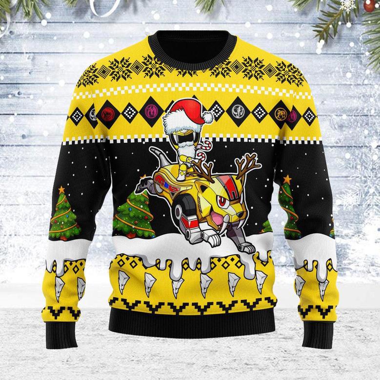 Merry Christmas Yellow Hoho Ranger Unisex Wool Sweater