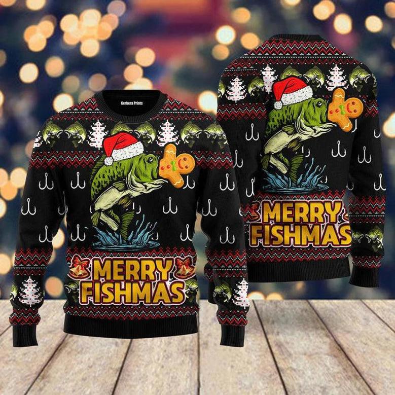 Merry Fishmas Ugly Christmas Sweater For Men & Women