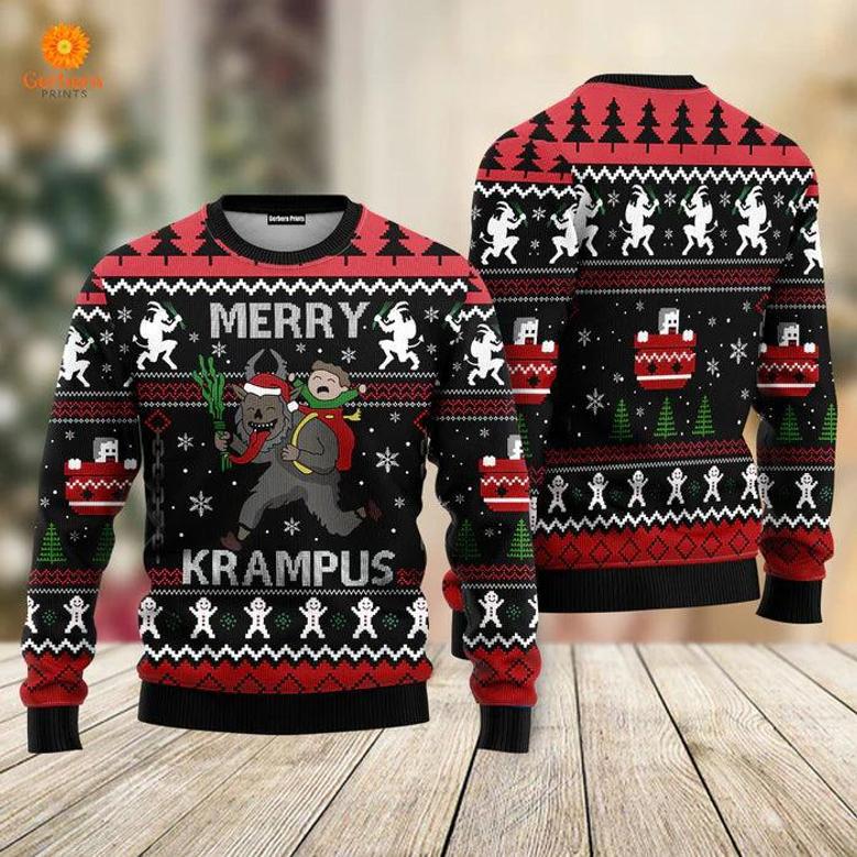 Merry Krampus Ugly Christmas Sweater For Men & Women