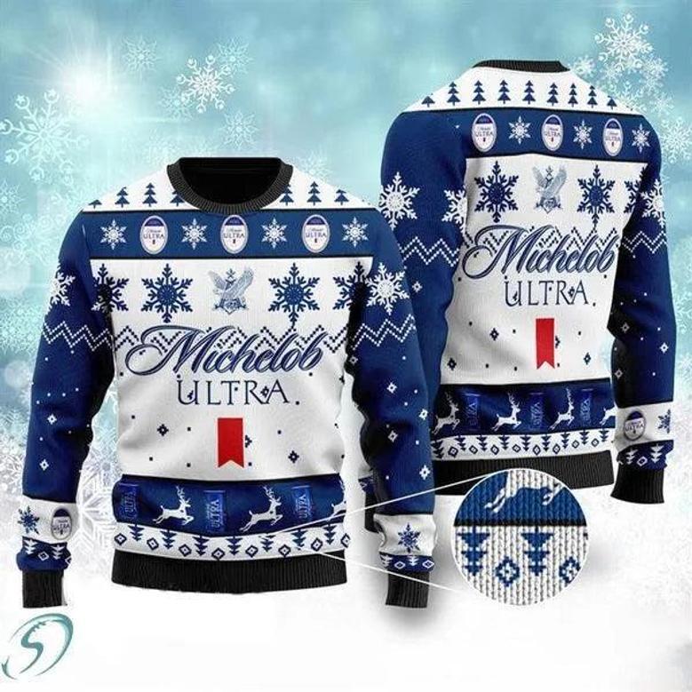 Michelob Ultra Custom Ugly Christmas Sweater, Jumpers