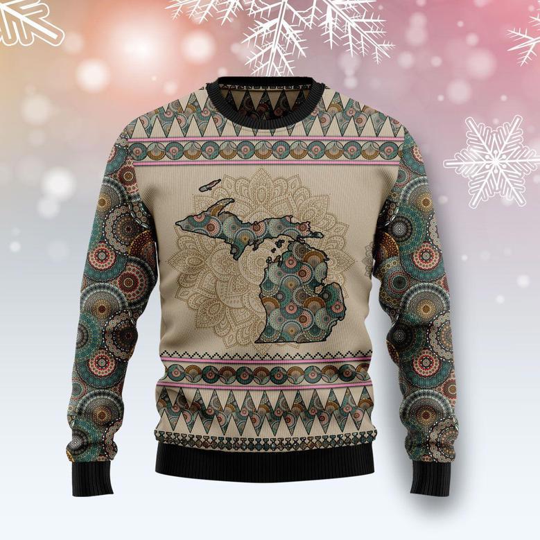 Michigan Mandala Ugly Christmas Sweater