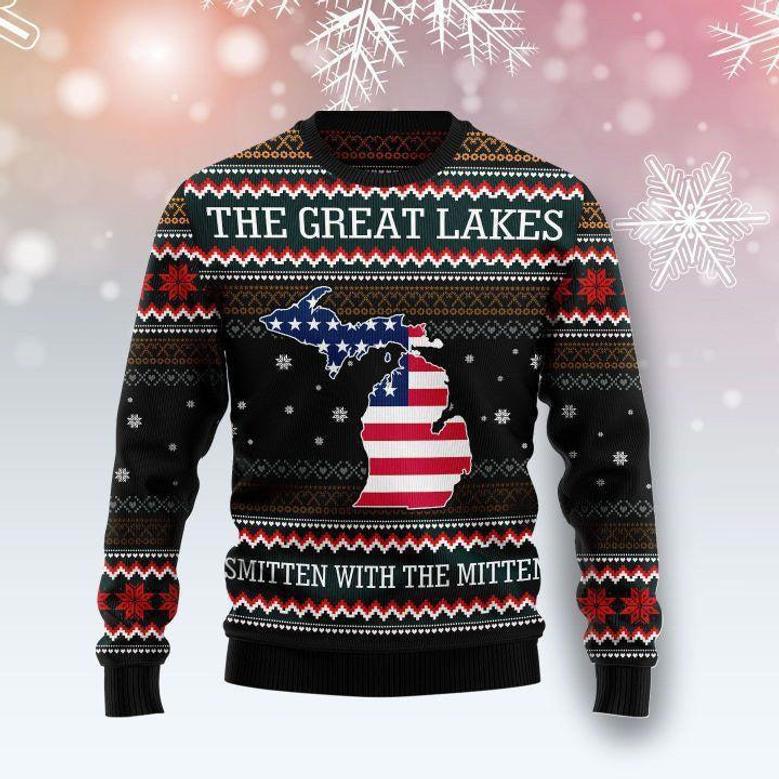 Michigan Smitten With The Mitten Ugly Christmas Sweater