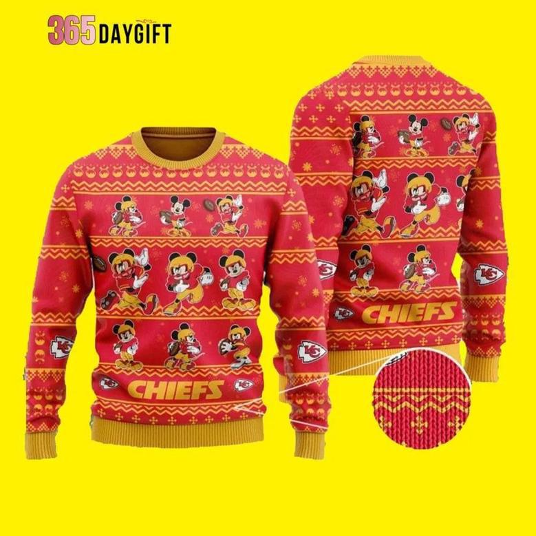 Mickey Mouse Kansas City Chiefs Custom Ugly Christmas Sweater