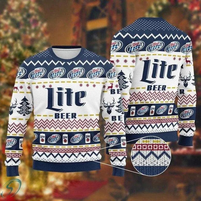 Miller Lite Custom Ugly Christmas Sweater, Jumpers