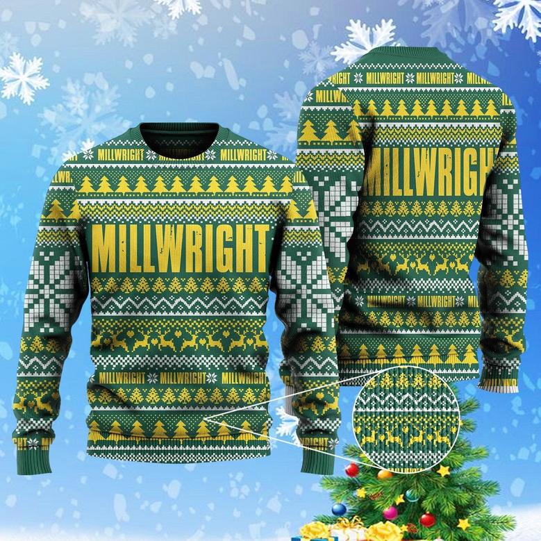 Millwright Happy Christmas Ugly Christmas Sweater