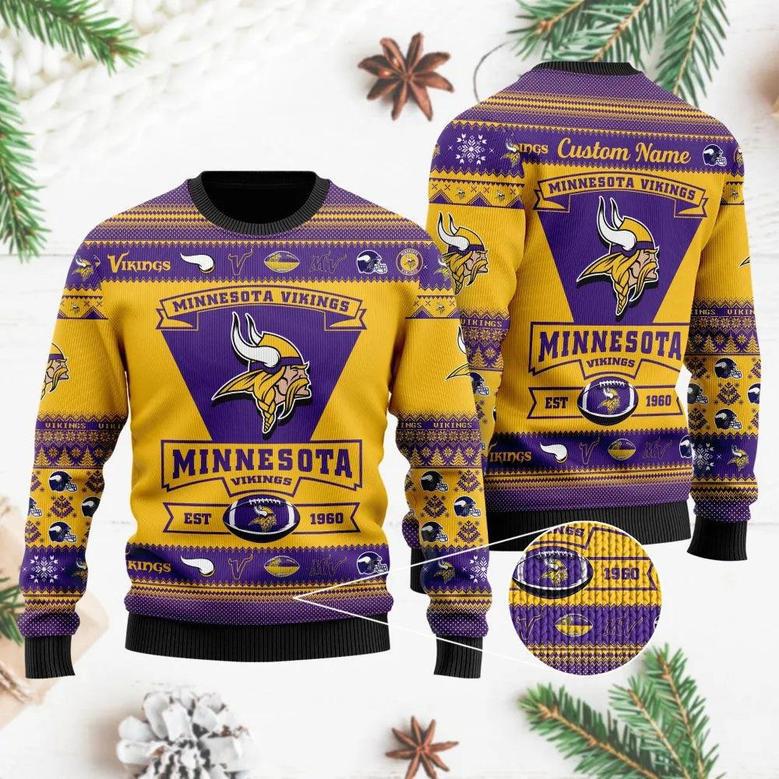 Minnesota Vikings Custom Ugly Christmas Sweater