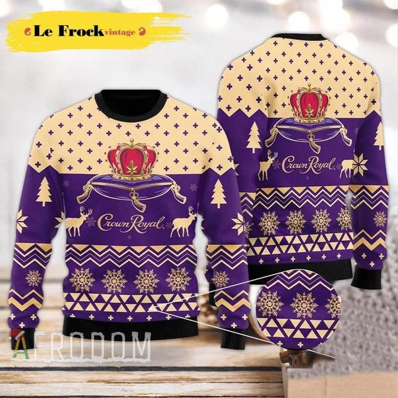 Modern Crown Royal Custom Ugly Christmas Sweater, Jumpers