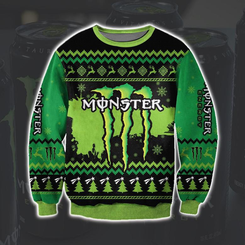 Monster Energy All Over Print Ugly Christmas Sweater