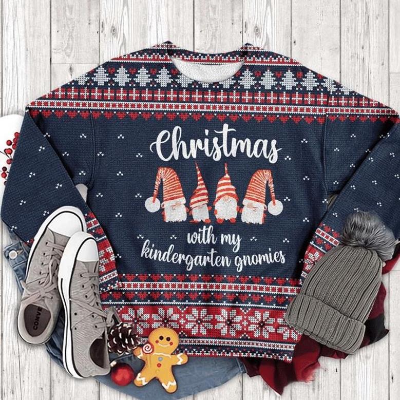 My Kindergarten Gnomies Teacher Ugly Christmas Sweater