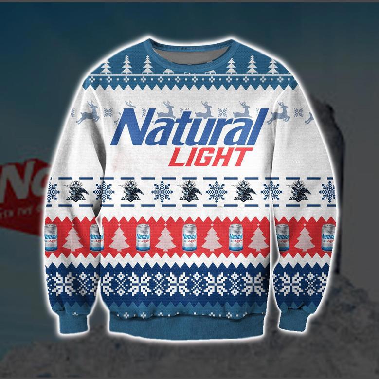 Natural Light Knitting Pattern All Over Print Ugly Christmas Sweater