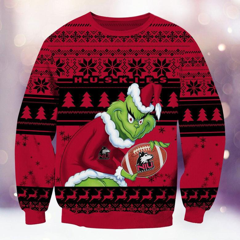 NC State Wolfpack Grinch Ugly Christmas Sweater