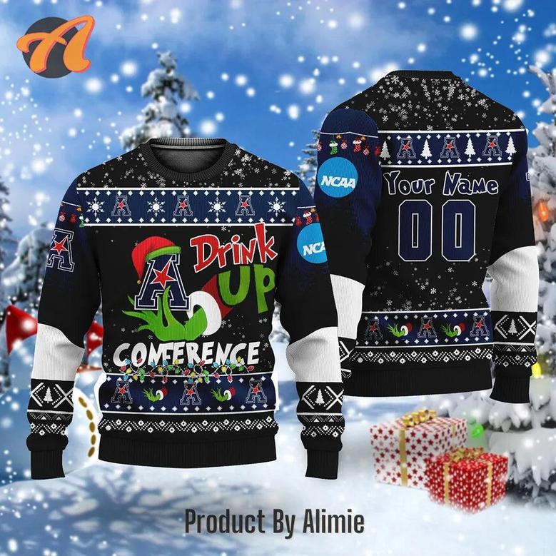 NCAA Grinch Drink Up Arizona State Sun Devils Custom Ugly Christmas Sweater, Jumpers