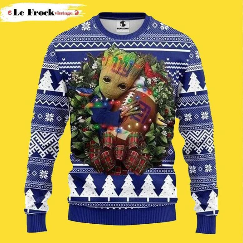 Nfl Groot Hug New York Giants Custom Ugly Christmas Sweater, Jumpers