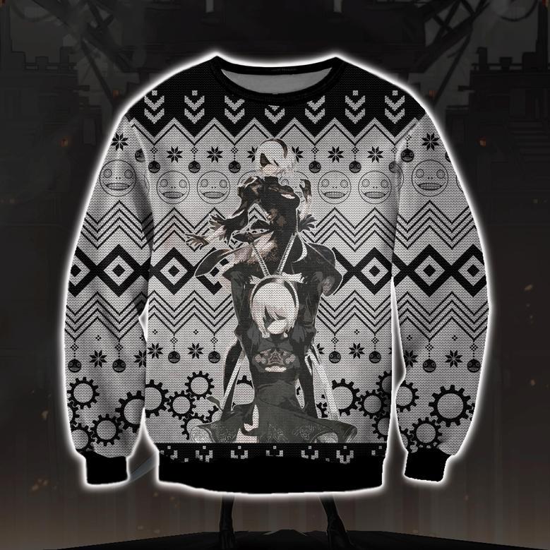 Nier Automata Print Ugly Christmas Sweater