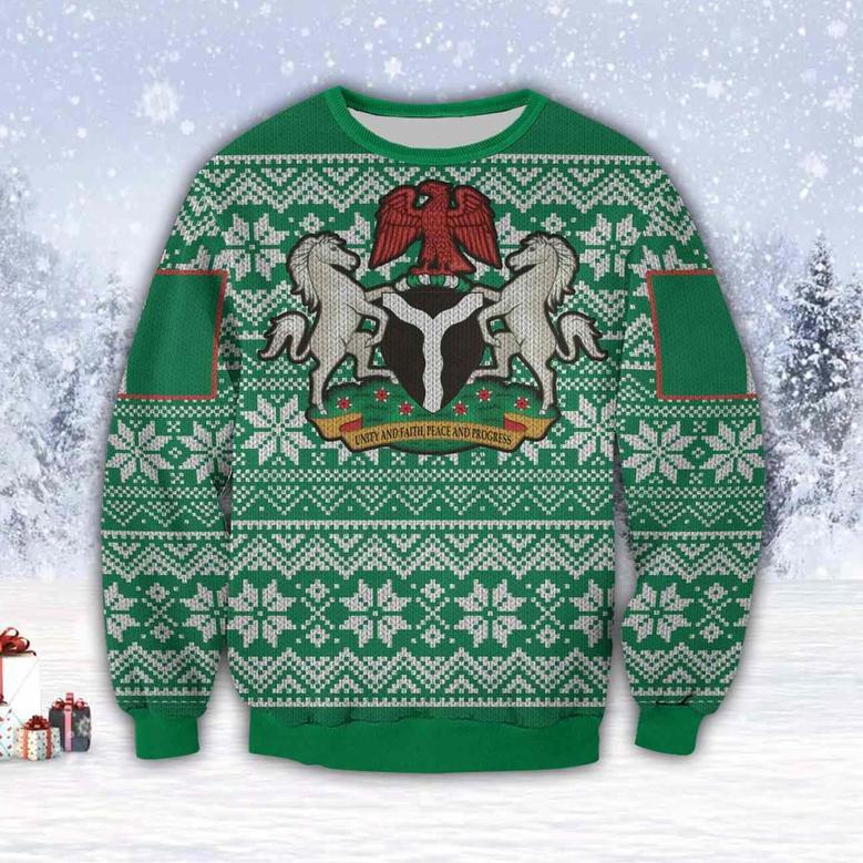 Nigeria All Over Print Ugly Christmas Sweater