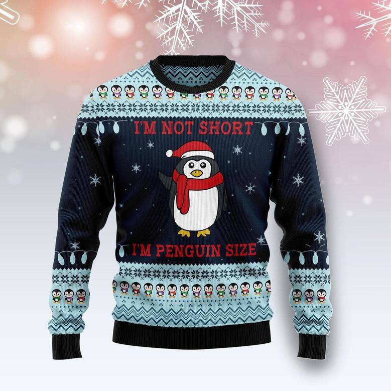 Not Short Penguin Size Ugly Christmas Sweater