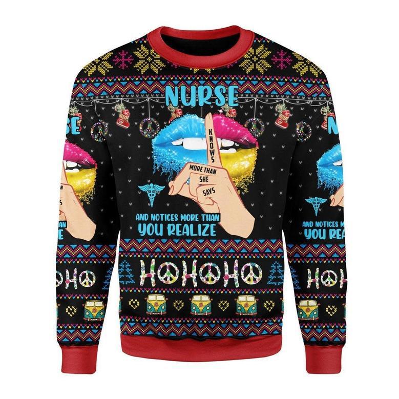 Nurse Life Hippie Ugly Christmas Sweater