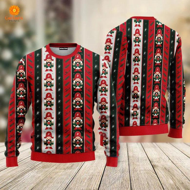 Nutcracker Boys Striped Style Ugly Christmas Sweater For Men & Women