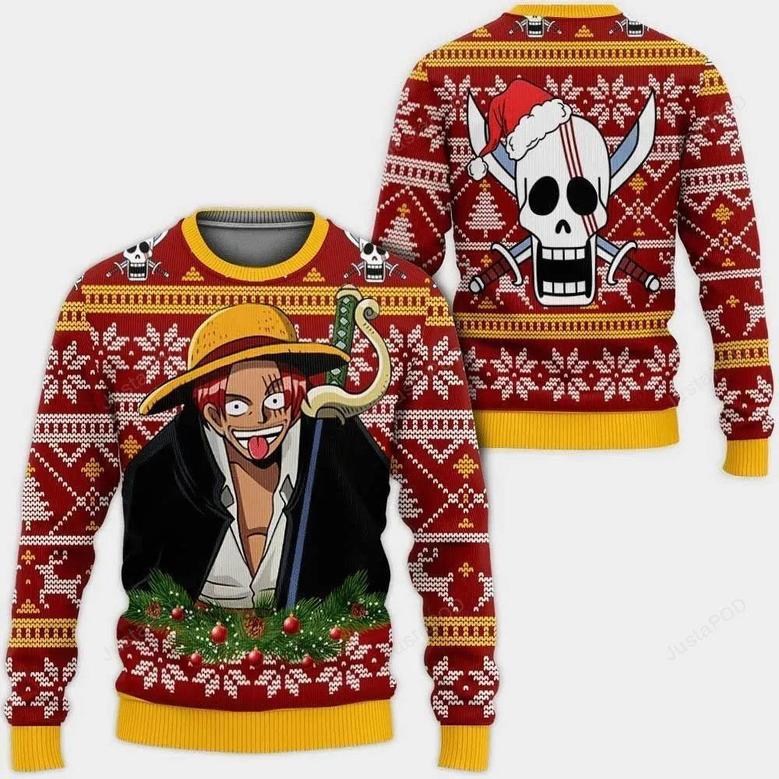 One Piece Anime Chibi Roronoa Zoro Custom Ugly Christmas Sweater, Jumpers