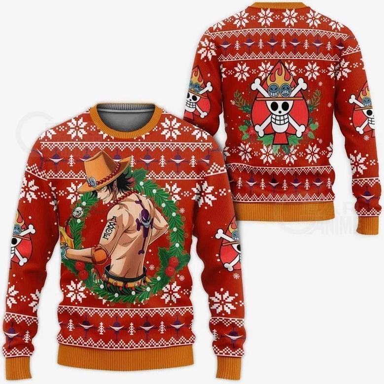 One Piece Anime Monkey D. Luffy Custom Ugly Christmas Sweater, Jumpers