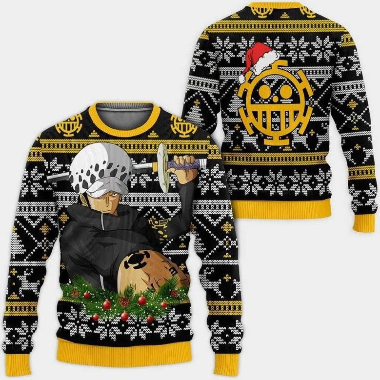 One Piece Anime Trafalgar D. Water Law Custom Ugly Christmas Sweater, Jumpers