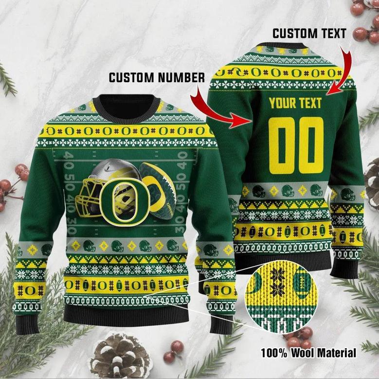 Oregon Ducks Custom Ugly Christmas Sweater, Jumpers