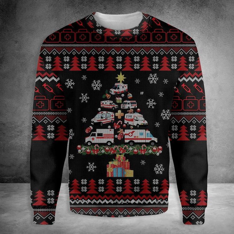 Paramedic Ambulance Ugly Christmas Sweater