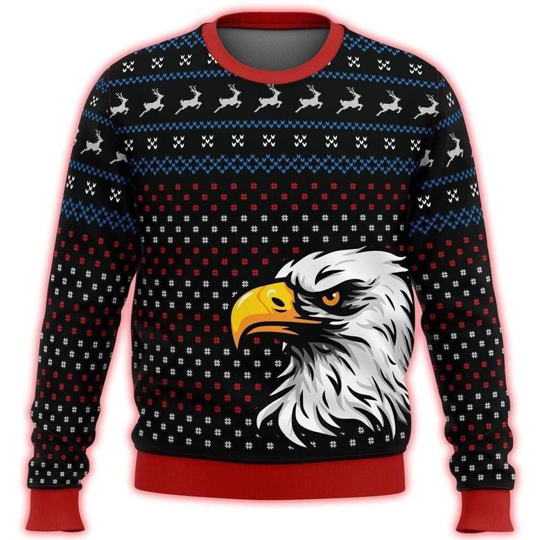 Patriotic Eagle Ugly Christmas Sweater