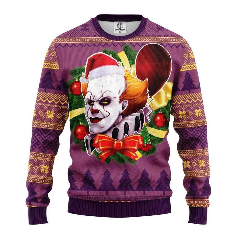 Pennywise IT Horror Movie Xmas Custom Ugly Christmas Sweater, Jumpers