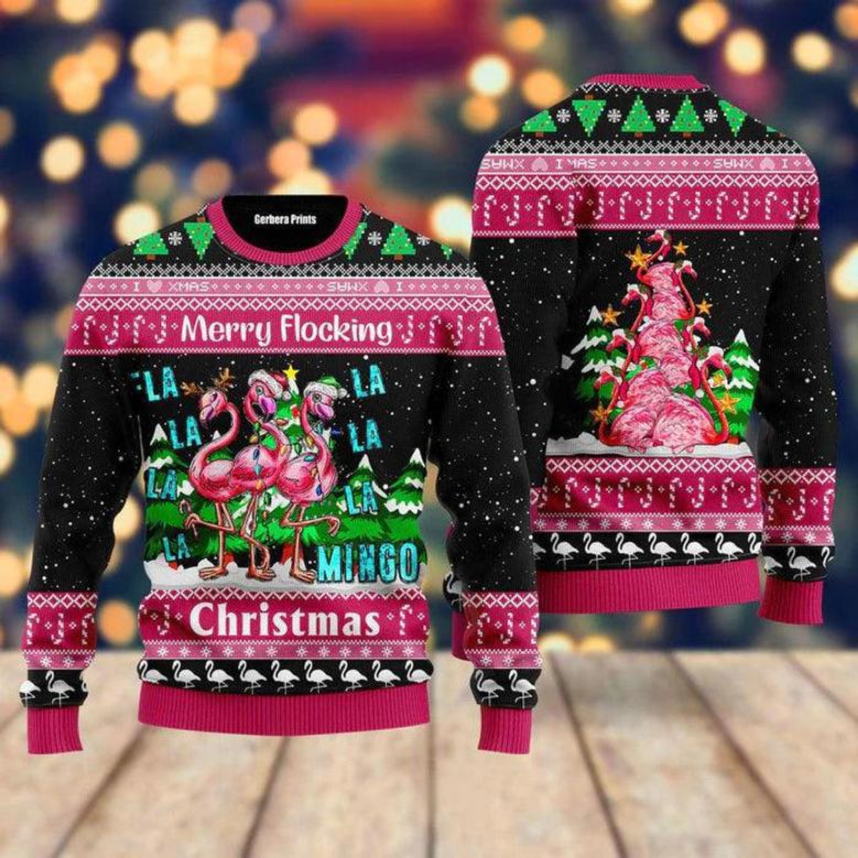 Pink Flamingo Ugly Christmas Sweater For Men & Women