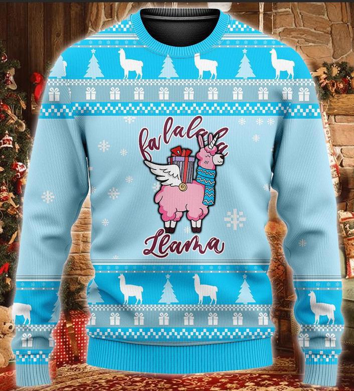 Pink Llama Ugly Christmas Sweater