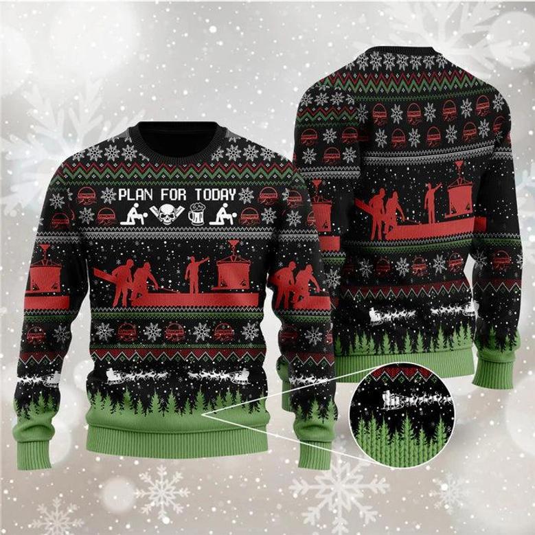 Plan For Today Ugly Christmas Sweater For Men & Women