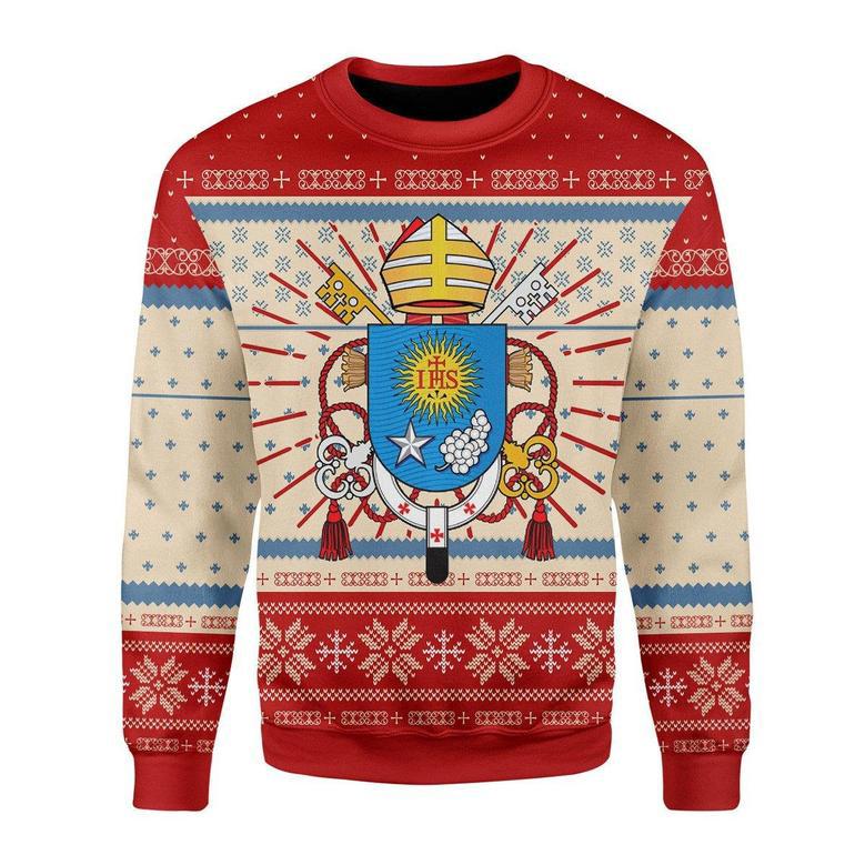 Pope Francis Coat Of Arms Christmas Sweater