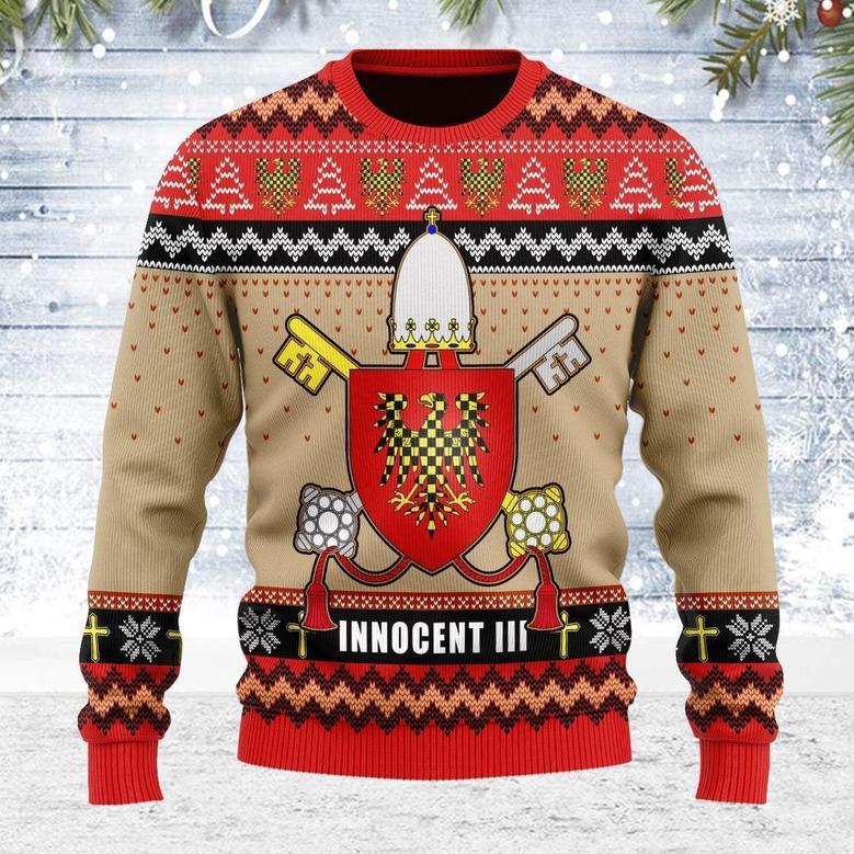 Pope Innocent III Coat of Arms Ugly Christmas Sweater