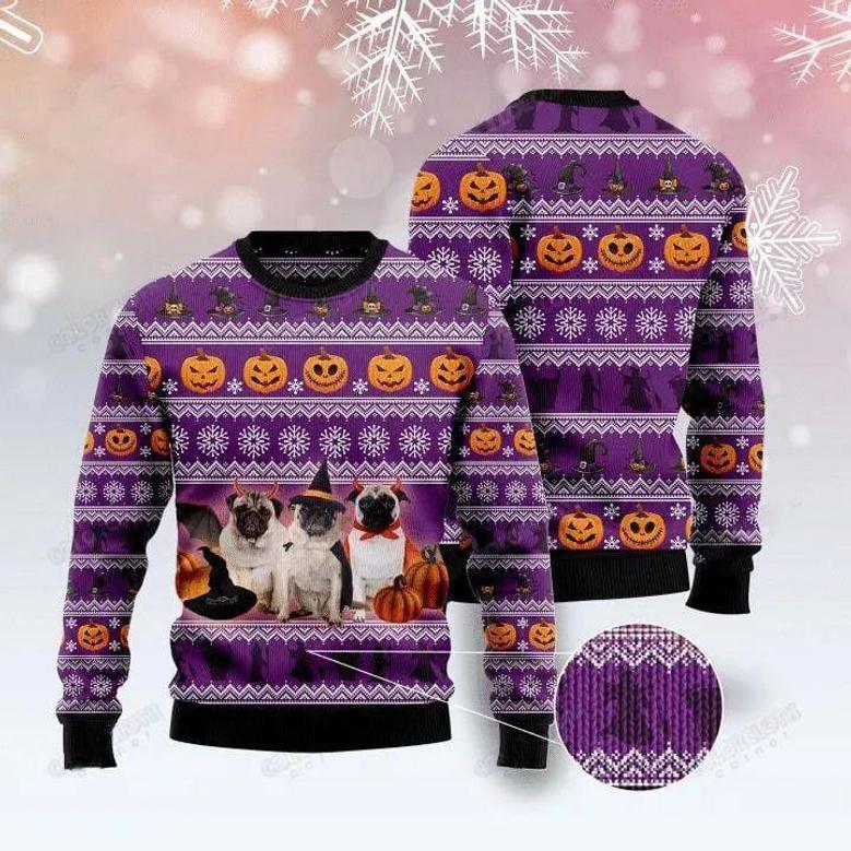 Pug Lover Halloween Ugly Sweater