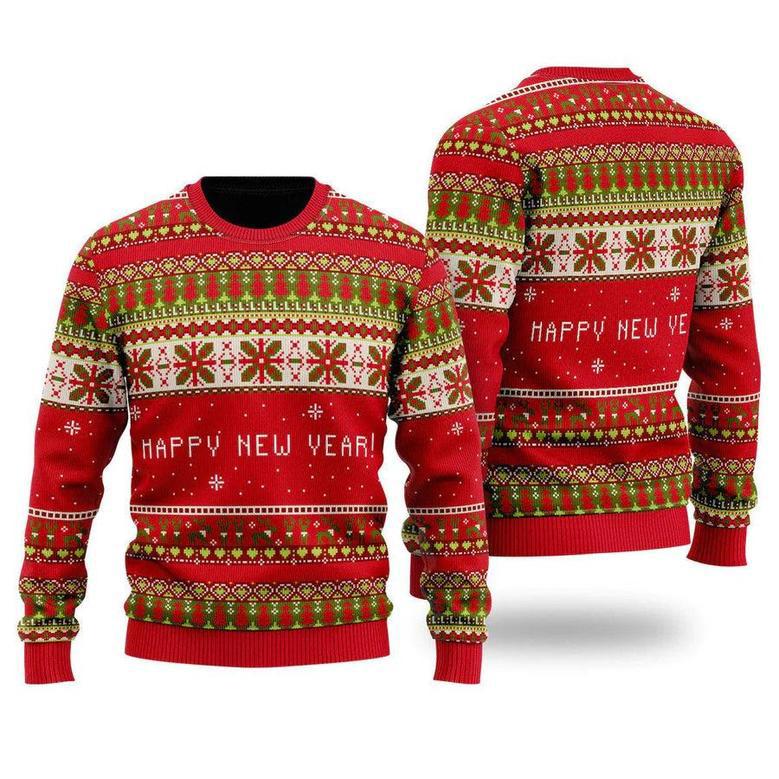 Red Xmas Wonderful Party Pattern Ugly Christmas Sweater For Men & Women