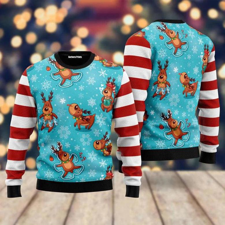 Reindeer Cute Ugly Christmas Sweater For Men & Women