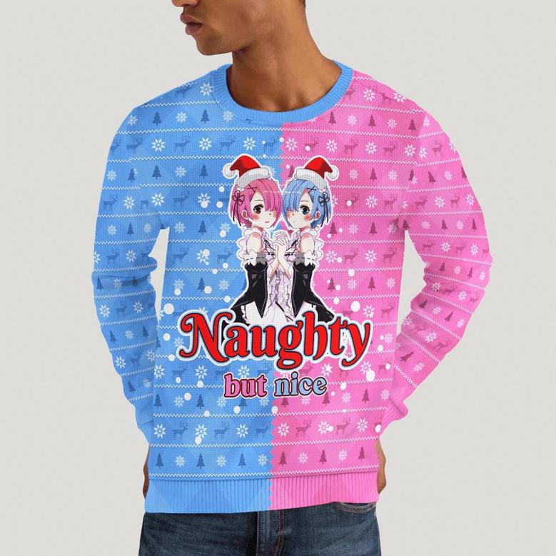 Rem Ram List Ugly Christmas Sweater