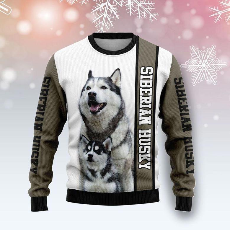 Rescued Siberian Husky Ugly Christmas Sweater