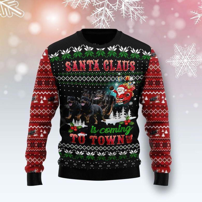 Rottweiler Town Ugly Christmas Sweater