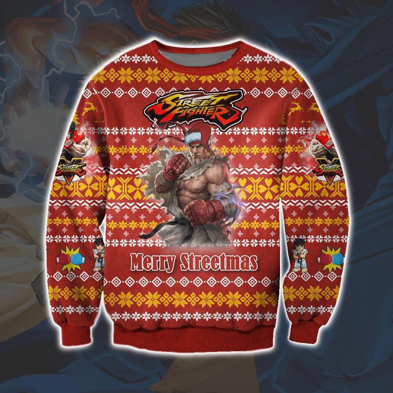 Ryu Street Fighter Ugly Christmas Sweater