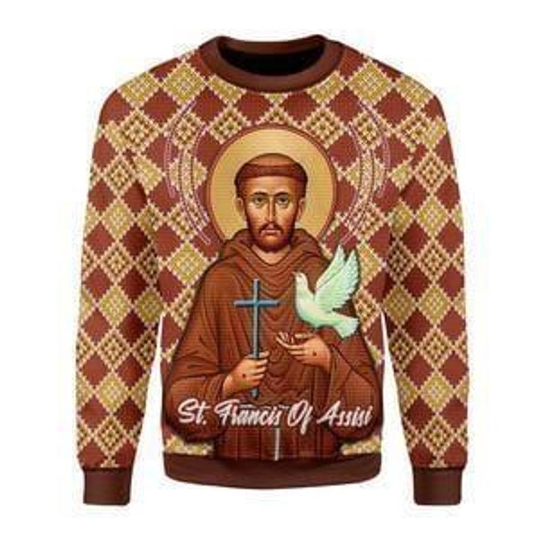 Saint Francis Of Assisi Ugly Christmas Sweater