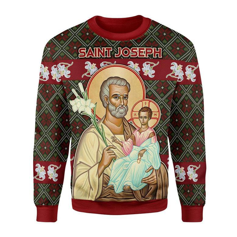 Saint Joseph and Child Christmas Sweater