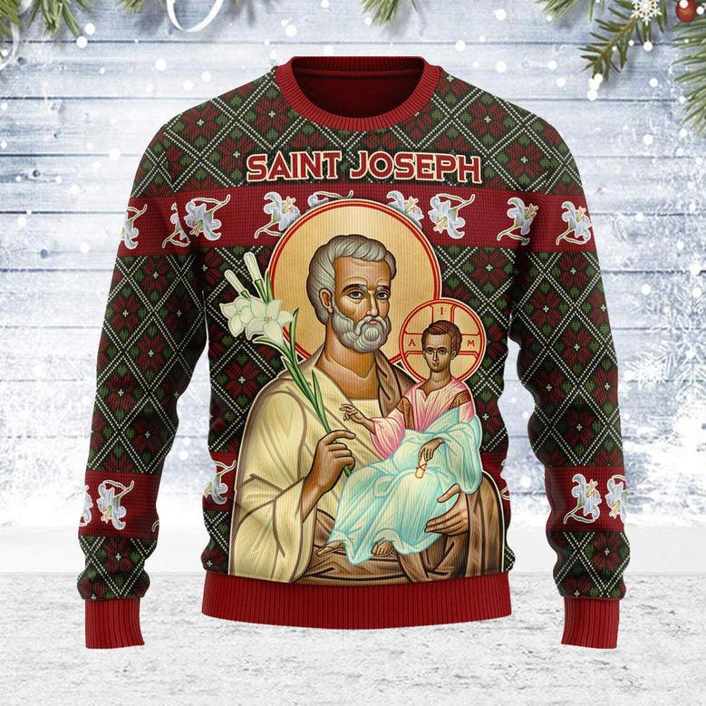 Saint Joseph and Child Christmas Sweater