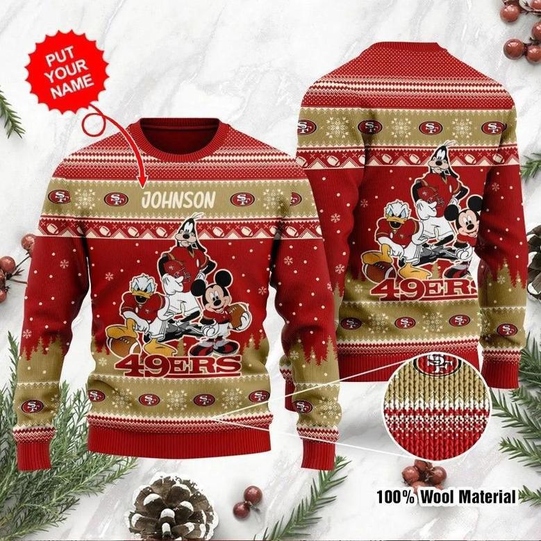 San Francisco Disney Donald Duck Mickey Mouse Goofy Ugly Christmas Sweater