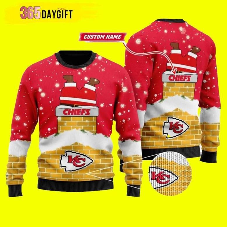 Santa Claus Custom Ugly Kansas City Chiefs Ugly Christmas Sweater, Jumper